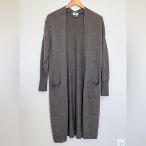 Long Grey Open Cardigan